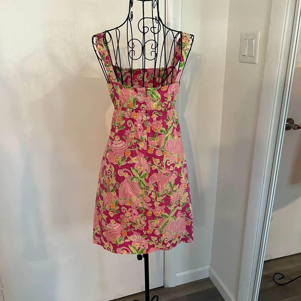 EUC Lilly Pulitzer White Label Strapless Giraffe Pattern Dress - Picture 3 of 6